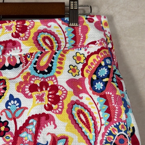 Talbots Paisley Skirt Womens 6 Colorful Spring Zip Closure Twee Girlcore Preppy - Picture 2 of 9
